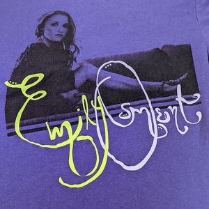 Emily Osment AUTOGRAPHED Purple Tee Small
